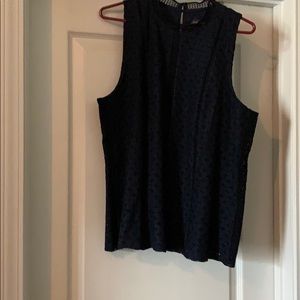 Banana Republic sleeveless navy top L